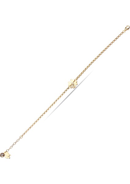 Yonca Doç Zincirli Altın Bileklik CGKBLK0063 fiyatları