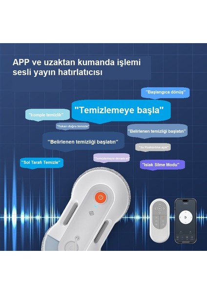 650 mAh Akıllı Cam Temizleme Robotu