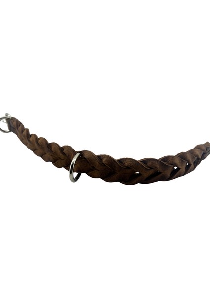%100 Hakiki Deri El Örgüsü Köpek Tasması 2.5X55 Delik Mesafesi 41-50CM modelleri