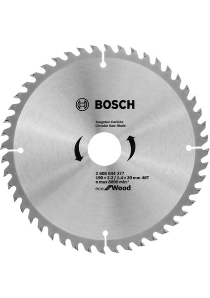 Eco For Wood Ahşap Daire Testere 190 x 2.2/1.4 x 30 mm 48 Diş