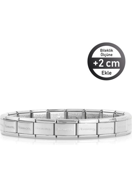 Composable (Kişiselleştirilebilir) Klasik Paslanmaz Çelik Bileklik, Gümüş Rengi