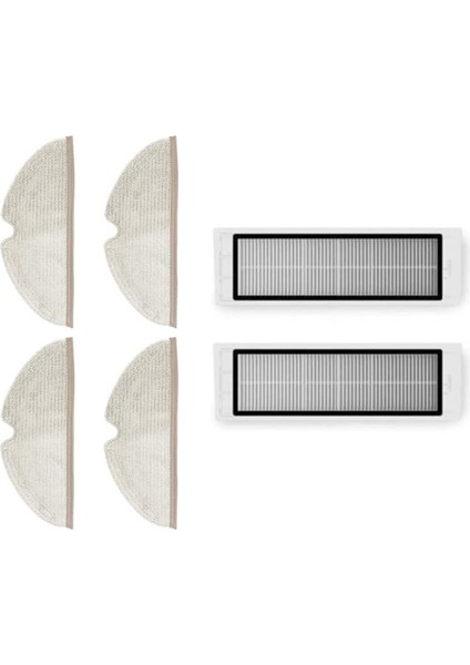 Roborock S5 Max Aksesuar Seti 4 Adet Tam Yüzeyli Fiber Mop Bezi 2 Adet Hepa Filtre fiyatları