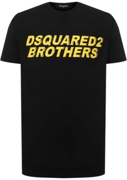 Reggello Outlet - Dsquared2 - Bisiklet Yaka Erkek Tişört S74GD0825