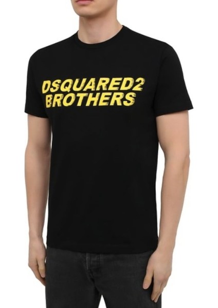 Reggello Outlet - Dsquared2 - Bisiklet Yaka Erkek Tişört S74GD0825