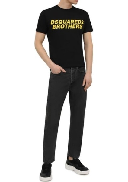 Reggello Outlet - Dsquared2 - Bisiklet Yaka Erkek Tişört S74GD0825