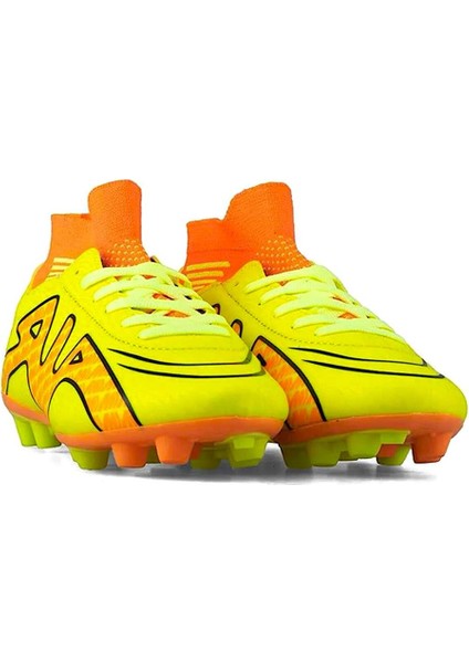 Çoraplı Bilekli Boğazlı Krampon Futbol Ayakkabısı Sarı - Turuncu modelleri