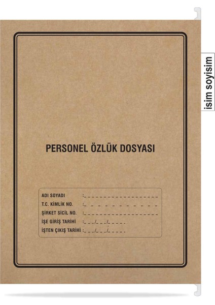 Metal Askılı Personel Özlük Dosyası 4 Yapraklı 1 Adet