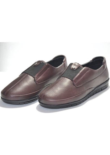 Beety 405 Soft Deri Bordo Kadın Ayakkabı