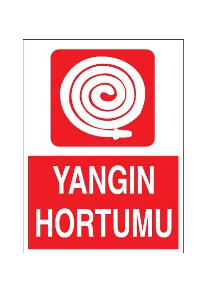 Yangın Hortumu Yapışkanlı Sticker 50X65 cm