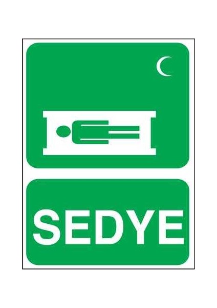Sedye İş Güvenliği Yapışkanlı Sticker 50X65 cm