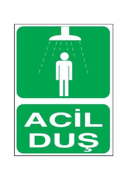 Acil Duş Yapışkanlı Sticker 50X65 cm