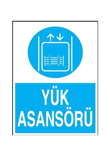 Yük Asansörü Yapışkanlı Sticker 35X50 cm