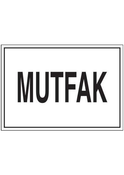 Mutfak İş Güvenliği Yapışkanlı Sticker 35X50 cm