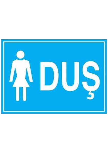 Bayan Kadın Duş İş Güvenliği Yapışkanlı Sticker 25X35 cm