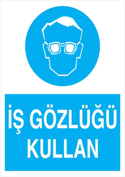 Iş Gözlüğü Kullan Yapışkanlı Sticker 50X65 cm