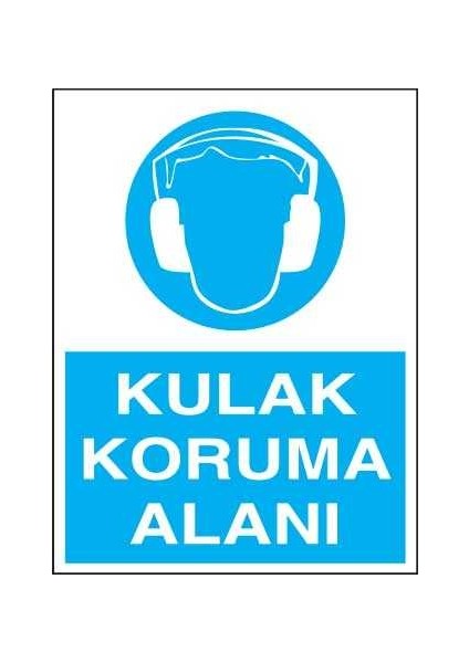 Esinti Reklam Kulak Koruma Alanı Yapışkanlı Sticker 35X50 cm