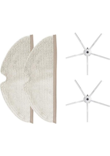 Roborock S5 Max Askesuar Seti 2 Adet Tam Yüzeyli Fiber Mop Bezi 2 Adet Yan Fırça fiyatları