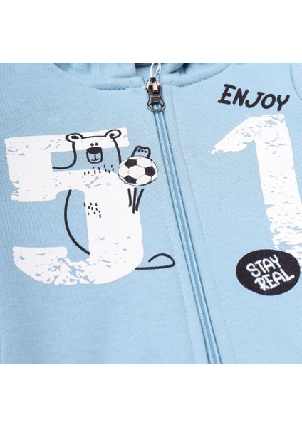 10149 Erkek Bebek Enjoj Kapüşonlu Fermuarlı Üç Iplik Şardonlu Eşofman Takımı fiyatları