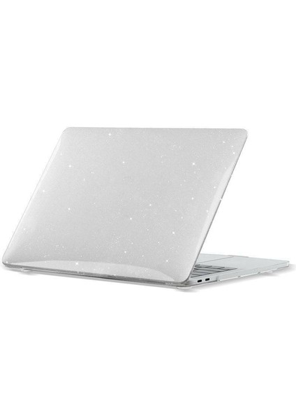 Macbook Pro 13 A1706 A1708 Koruma Kılıfı Parlak Simli Şeffaf Hardcase Kapak