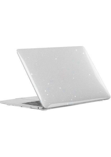 Macbook Pro 13 A1706 A1708 Koruma Kılıfı Parlak Simli Şeffaf Hardcase Kapak