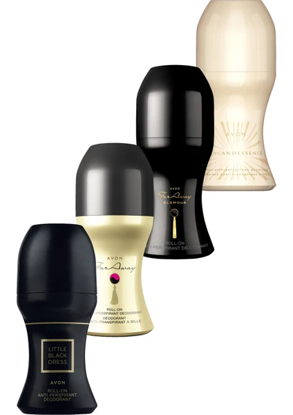 Little Black Dress, Far Away, Incandessence ve Far Away Glamour Dörtlü Kadın Roll-On Paketi