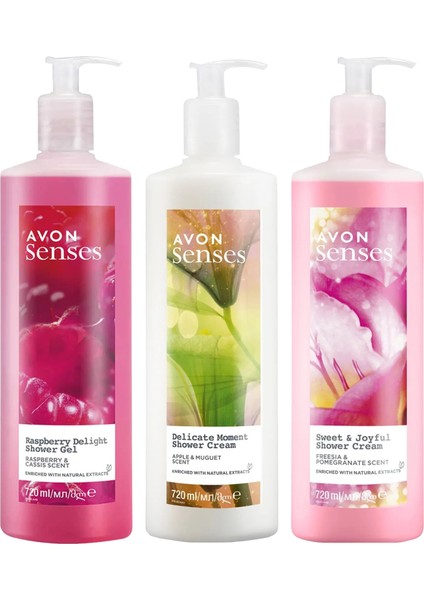 Senses Delicate Moment, Sweat & Joyful ve Raspberry Delight Duş Jeli Paketi