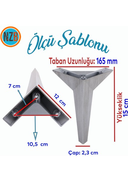 Mobilya Kanepe Çekyat Sehpa Tv Ünitesi Baza Koltuk Ayağı Çekyat Saten Eskitme 15 cm Ayak fiyatları