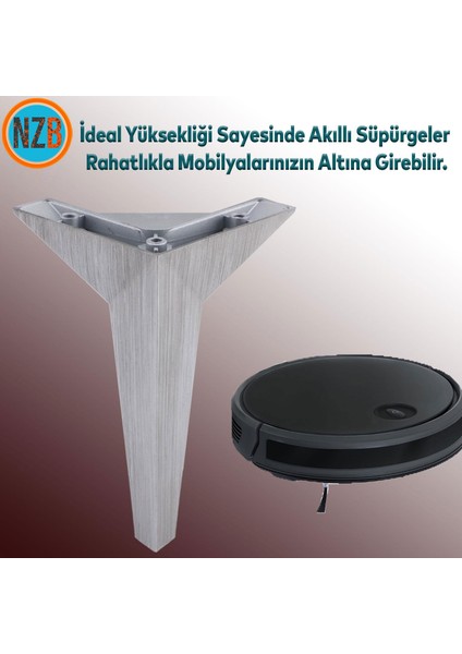 Mobilya Kanepe Çekyat Sehpa Tv Ünitesi Baza Koltuk Ayağı Çekyat Saten Eskitme 15 cm Ayak indirimleri