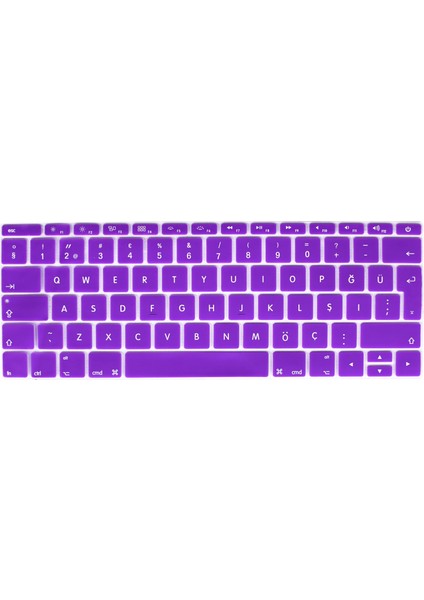 Macbook Pro 13 Inç A1708 Uyumlu Türkçe Silikon Klavye Koruyucu Touchbarsız Modeli