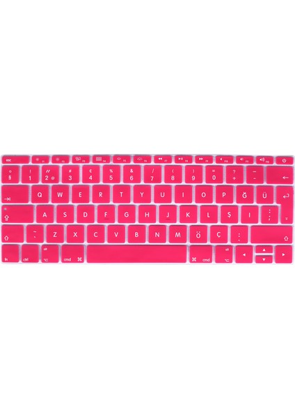 Macbook Pro 13 Inç A1708 Uyumlu Türkçe Silikon Klavye Koruyucu Touchbarsız Modeli