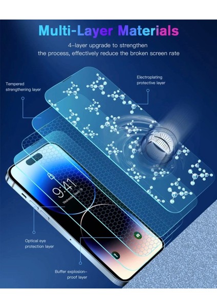Apple iPhone 13 Ekran Koruyucu 5D Kolay Kurulum Temperli Cam