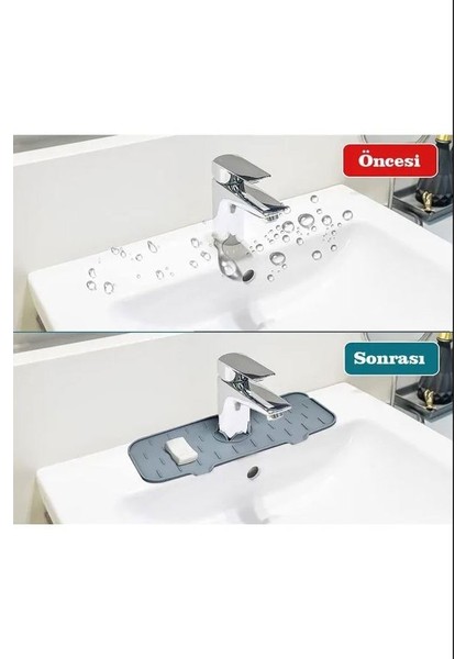 Su Tutucu Musluk Matı -Mutfak ve Banyo Için Koruyucu Lavabo, Musluk ve Batarya Matı