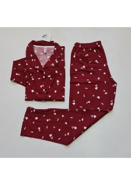 Kadın Gömlek Yaka Önden Düğmeli Mevsimlik Uzun Kol Pijama Takımı fiyatları