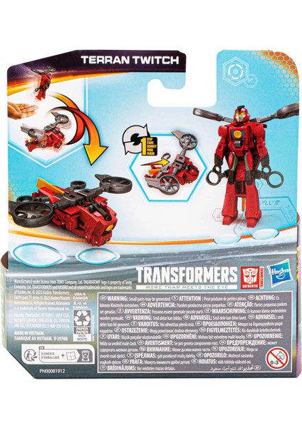 Transformers Earthspark Tek Adımda Dönüşen Figür Terran Twıtch F6721