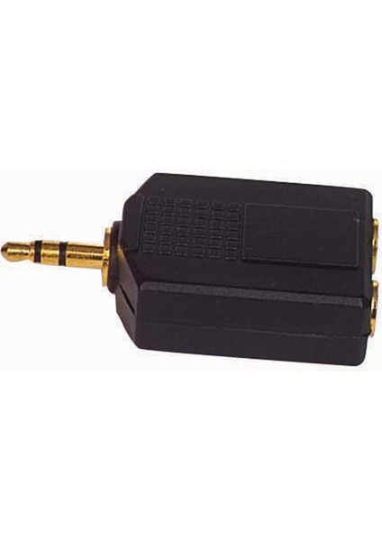 3.5 mm Stereo Erkek - 2x6.3 mm Stereo Dişi Çevirici Jack Dönüştürücü