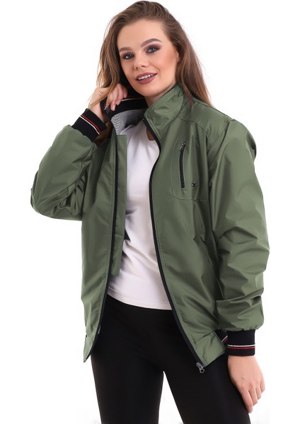 Kadın Mevsimlik Dik Yaka Astarlı Cepli Su Itici Oversize Mont fiyatları