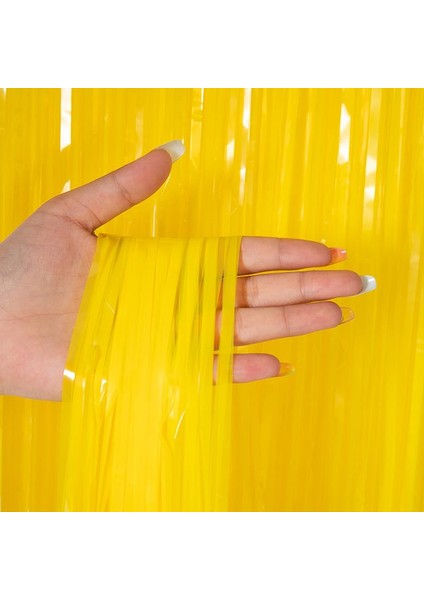 Makaron Sarı Arka Fon Süs 100X200 cm