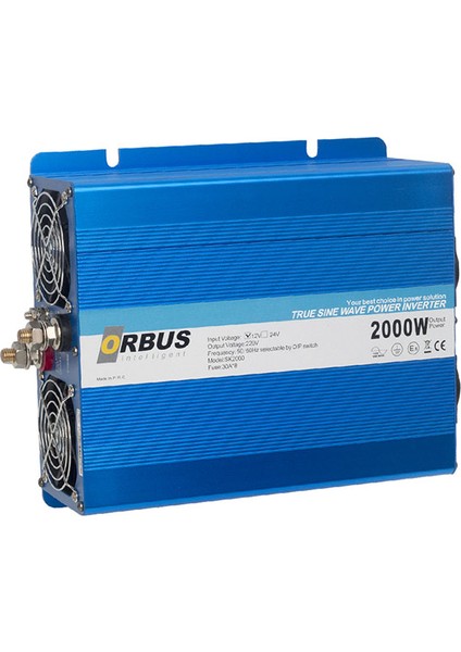 Orbus 2000W 12 Volt Tam Sınüs Invertör Inverter 12V-220V Çevirici Dönüştürücü