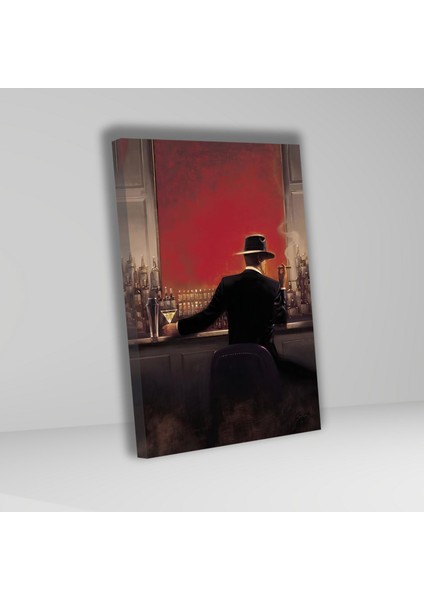 Ikili Dikey Kanvas Duvar Tablosu Brent Lynch Puro Bar Akşam Yemeği Kadın ve Adam fiyatları