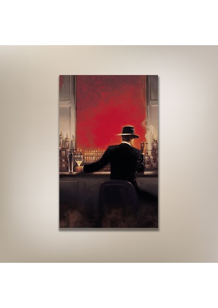 Ikili Dikey Kanvas Duvar Tablosu Brent Lynch Puro Bar Akşam Yemeği Kadın ve Adam modelleri