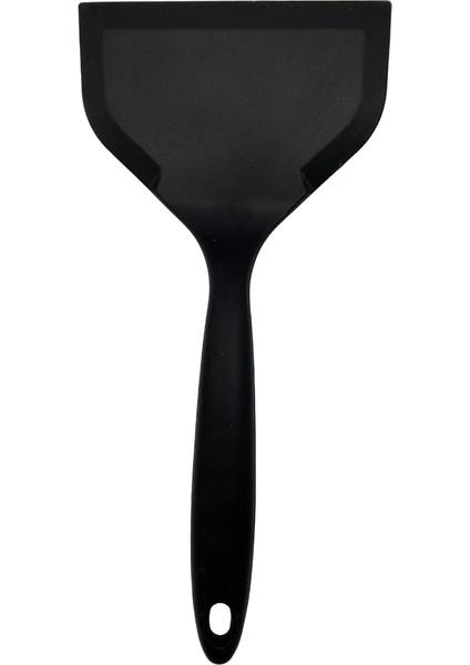 Isıya Dayanıklı Geniş Ağız Spatula 25 cm x 12 cm Siyah Renkli