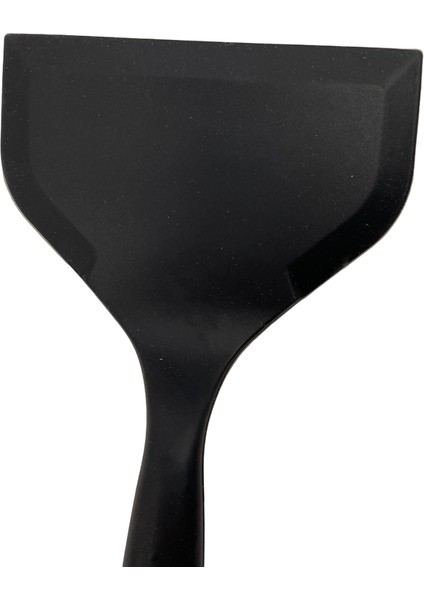 Isıya Dayanıklı Geniş Ağız Spatula 25 cm x 12 cm Siyah Renkli