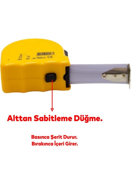 Plastik Kaplamalı Bükülebilir Sert Metal Ölçü Ölçme Şerit Metre 10 Metre 25 mm Mezura modelleri