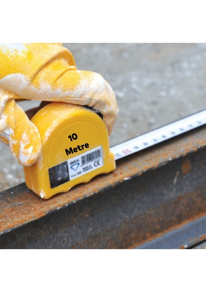 Plastik Kaplamalı Bükülebilir Sert Metal Ölçü Ölçme Şerit Metre 10 Metre 25 mm Mezura indirimleri