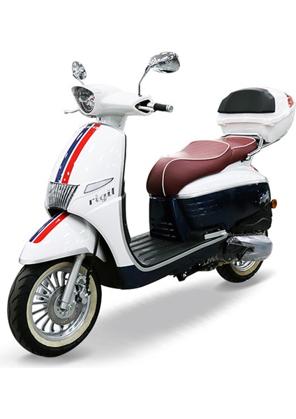 Rigil 125 Benzinli Scooter - Beyaz/mavi