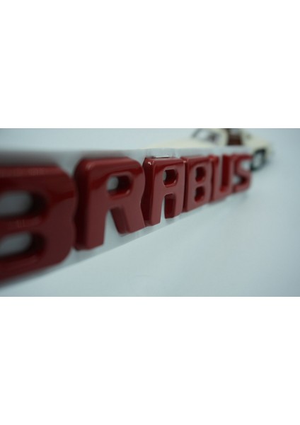 Brabus Kırmızı Metal Bagaj Yazı Logo Benz Ile Uyumlu