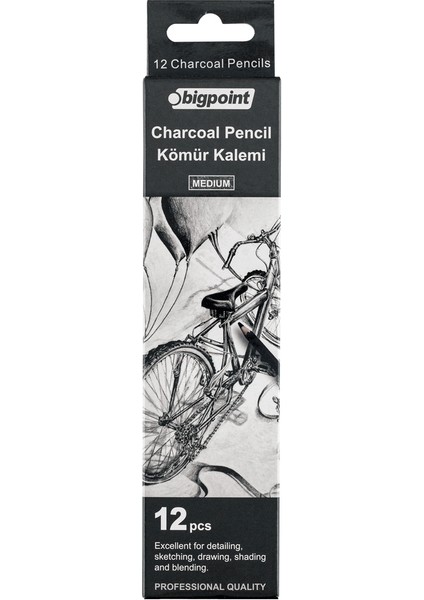 Kömür Kalemi Medium(Orta Sertlik) 12'li Kutu fiyatları