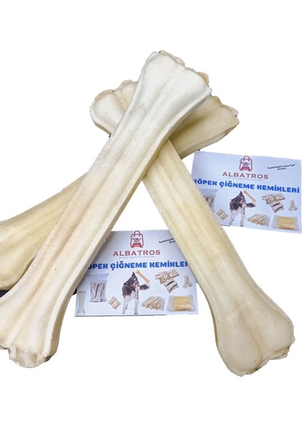 Albatros Store 27 cm Jumbo Mega Büyük Köpek Çiğneme Kemirme Kemiği 2 Adet/vakumlu Özel Ambalajda Toplam 350-400 gr