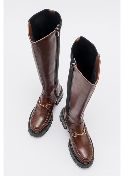Chapel Taba Cilt Tokalı Streç Detaylı Kadın Çizme modelleri