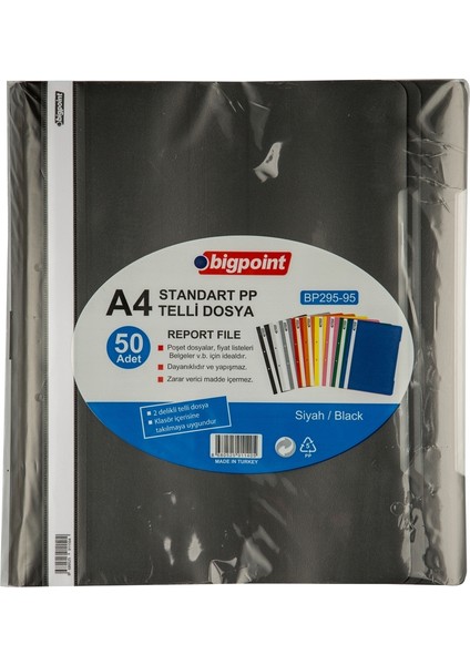 Telli Dosya Siyah 100 'lü Paket